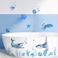 thumbnail image 3 of Calcomanías de pared con algas marinas bajo el mar, calcomanías de pared con tortugas marinas, calcomanías de arte de pared extraíbles con temática oceánica para baños, 3 of 7