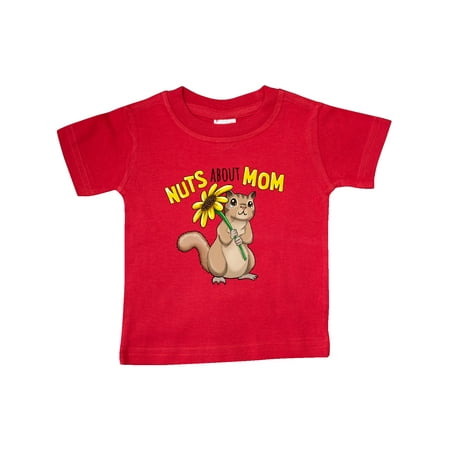 

Inktastic Nuts about Mom Cute Chipmunk with Sunflower Gift Baby Boy or Baby Girl T-Shirt