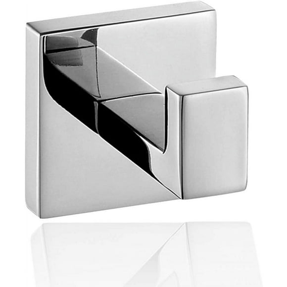 shiyou-Luxury 304 Stainless Steel Bathroom Square Towel Robe Hook Wall Mount Coat Hat Door Hook Hanger Mirror Polished Bathroom Accessories