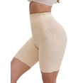 thumbnail image 4 of INSPIRE CHIC Women's High Rise Tummy Control Shaping Boyshorts Ice Silk Traceless Elastic Hip-Lifting Thigh Slimmers 3XL Beige, 4 of 6