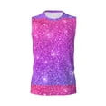 thumbnail image 6 of Picia Pink Purple Glitter mens Cotton Tank Undershirts , Moisture-wicking Ribbed Tanks, Lightweight Cotton Tank Undershirts-Medium, 6 of 8