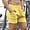 Yellow, variant on Mens Shorts Clothing Under $10 Solid Color Casual Fashion Loose Drawstring Pockets Exercise Shorts Pants