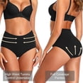 thumbnail image 2 of Zhuge 5 Piezas de Bragas para Mujer Algodón Cintura Alta. Suaves, Transpirables y Elásticas, Cobertura Total, Color Negro, Talla M, 2 of 5