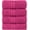 Hot Pink, variant on Elegant Comfort 4-Pack Hand Towels Set - Three Line Popcorn Design, Hotel Quality, 16 x 28 Inches, 100% Turkish Cotton, Soft, Quick-Drying, Highly Absorbent - Amber Gold