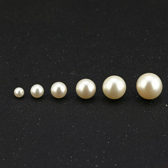 MLINS Pearl Studs Earrings for Women Silver Color ABS Material 6mm Size Great for Wearing Use