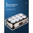 thumbnail image 3 of Nahomy--Yogurt Makers Machine with 8 Yogurt Containers Glass Jars - Automatic Electric Easy Yogurt Maker Machine, Silver, 3 of 9