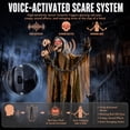 thumbnail image 5 of Weswose 6 Ft Animated Halloween Skeleton Prop - Sound & Touch Activated Animatronic with Glowing Head & Spooky Sounds, Outdoor Indoor Yard Decoration, 5 of 9