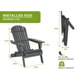 thumbnail image 3 of CL.HPAHKL Weatherproof Foldable Adirondack Chairs, Outdoor Best Fire Pit Chairs 350Lbs Wooden Lawn Chairs for Garden, Backyard, Porch, Pool, Deck, Firepit, Grey, 3 of 7