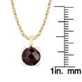 thumbnail image 3 of 10k Yellow Gold Genuine Round Garnet Pendant Necklace, 3 of 5