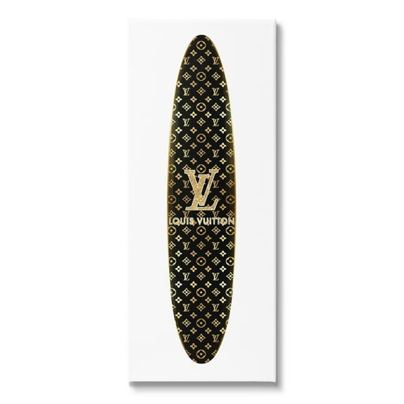 Stupell Industries Designer Brand Surfboard Nature Painting Gallery Wrapped Canvas Art Print Wall Art, 10 x 24