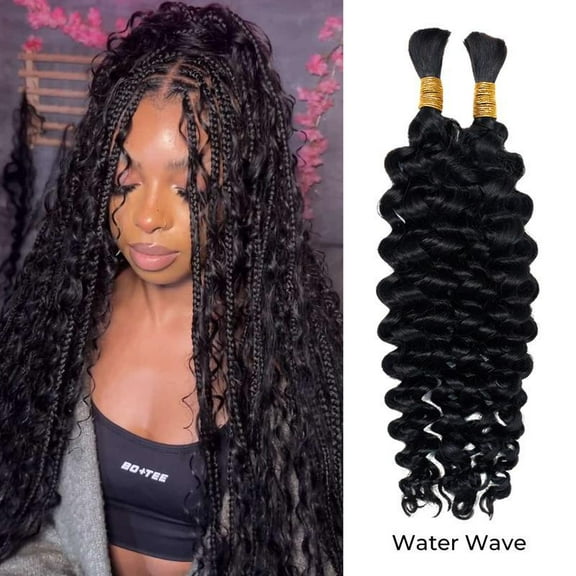[Wequeen] 12A Grade Salon Quality 100% Brazilian Human Hair Bulk Braiding Deep Wave 16"-24" For Knotless Crochet Braids Passion Twists Protective Styles