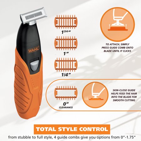 WAHL TRIM NINJA HYBRID ELECTRIC RAZOR AND BEARD TRIMMER FOR MEN – EVERLAST DOUBLE-SIDED ELECTRIC SHAVER BLADE FOR FACIAL HAIR GROOMING – MODEL 3028243