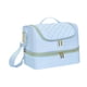 thumbnail image 3 of Bolsa organizadora de esmaltes de uñas, multiusos, de gran capacidad, con asa de 2 niveles azul, 3 of 9