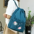 thumbnail image 4 of CAROOTU Drawstring Bag Embroidery Backpack Lightweight Oxford Cloth Shoulders Bag Splash Proof Sackpack, 4 of 7