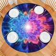 thumbnail image 2 of Colorful Tie Dye Burst Flower Pattern Round Fitted Tablecloth with Elastic Edge,Dining Table Cover Waterproof,Outdoor Round Tablecloth for Camping,Dining,Indoor and Outdoor, 2 of 7