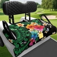 thumbnail image 4 of XYZCANDO Tropical Floral Golf Cart Seat Cover | 4 Storage Pockets | Non-Slip Washable Universal Fit for 2-Seat Golf Carts, 4 of 8