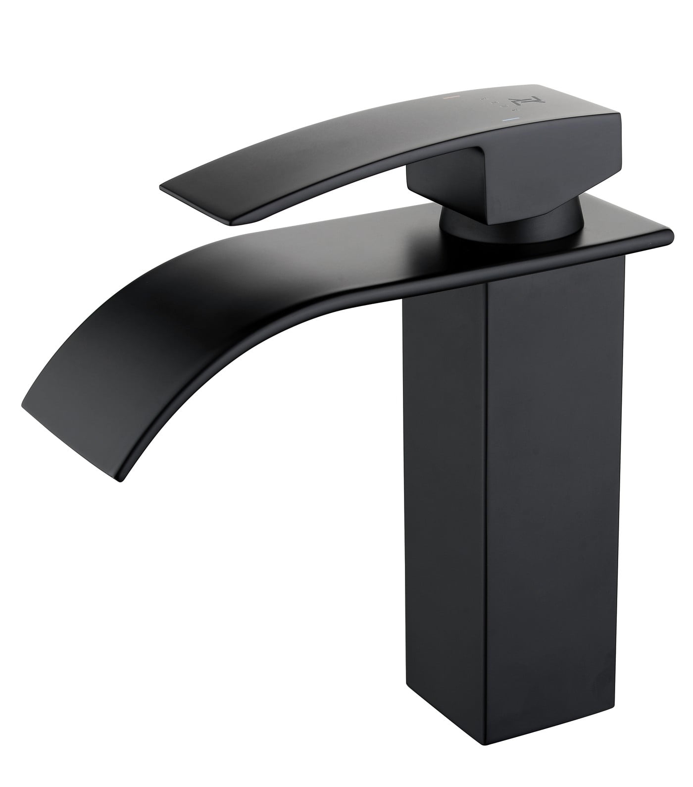 YZZY Single Handle Waterfall Bathroom Faucet Black Bathroom Basin ...