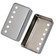 thumbnail image 1 of 50/52mm Metal Humbucker Pickup Cover For LP Style Electric Guitar Silver Black, 1 of 6