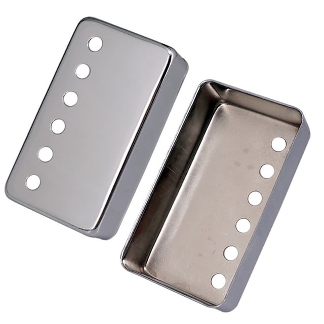 50/52mm Metal Humbucker Pickup Cover For LP Style Electric Guitar Silver Black