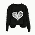thumbnail image 6 of Towmus Women's Cute Love Heart Sweatshirt Casual Long Sleeve Crew Neck Sweatshirts Fall Loose Fit Y2k Pullover Tops, 6 of 6