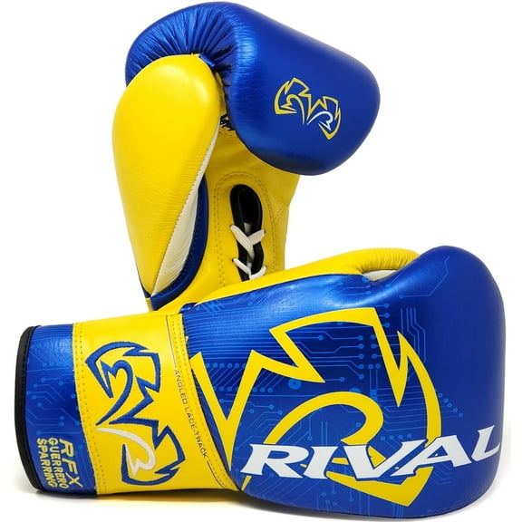 Rival Boxing RFX-Guerrero Sparring Gloves P4P Edition - 14 oz. - Blue/Yellow
