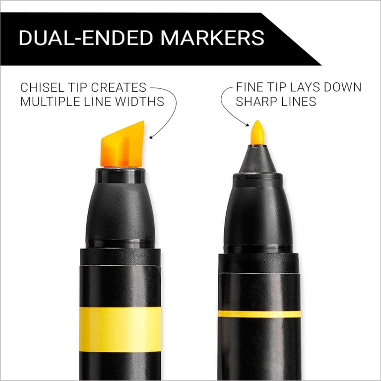 Prismacolor Premier Double-Ended Art Markers, Fine and Chisel Tip