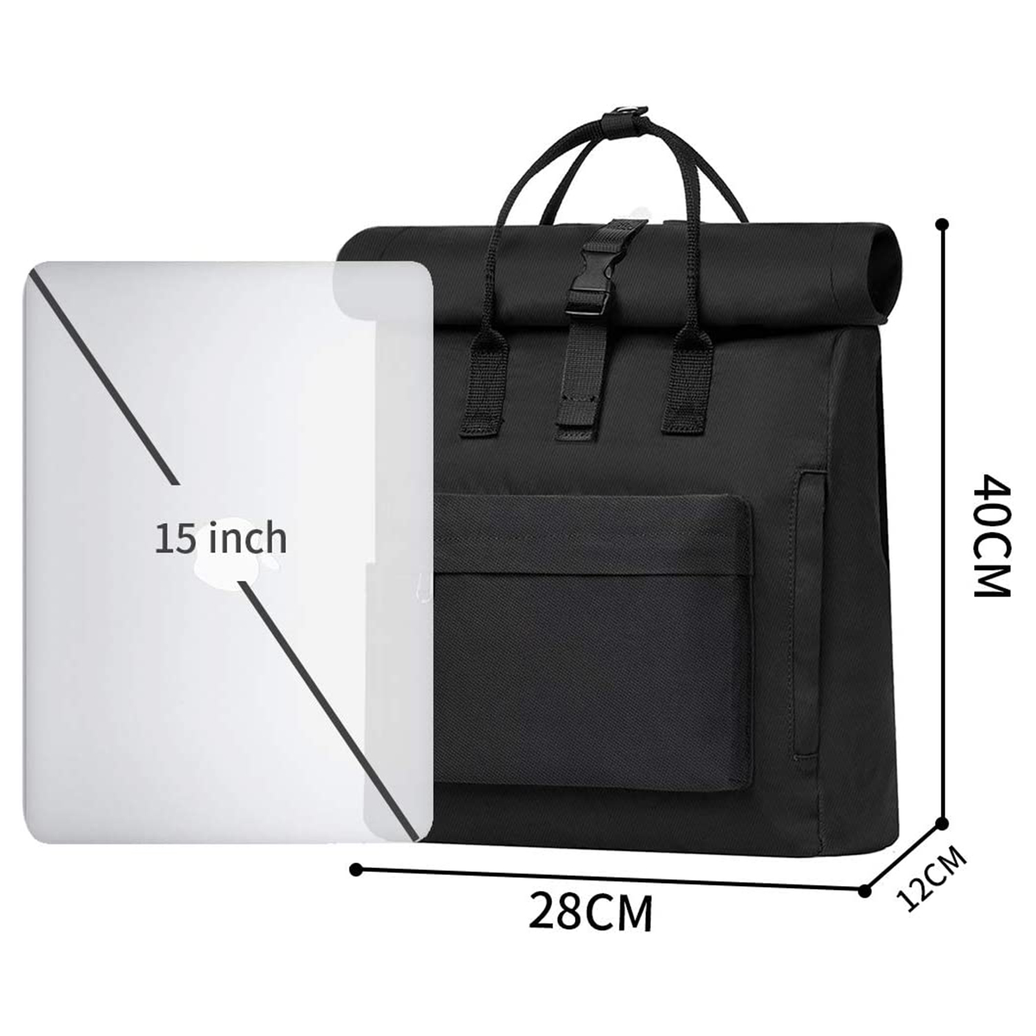 Backpack Women, Waterproof Laptop Backpack 15.6 Inch Backpack Travel Backpack for Women, Lightweight Gym Bag Backpack Men, Sports Backpack for Travel(Black) - image 2 of 7
