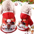 thumbnail image 2 of Sudadera con capucha para perros y gatos, abrigo cálido de otoño e invierno para mascotas, ropa navideña de algodón para perros con botones, mono para perros pequeños para exteriores (XL), 2 of 5