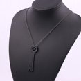 thumbnail image 6 of Black Key Pendant Necklace Geometric Jewelry for Women Men Minimalist Maternal Keepsake Daughter Son Symbolic Elegant Chain, 6 of 8