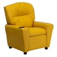 thumbnail image 3 of Flash Furniture Contemporary Yellow Vinyl Kids Recliner with Cup Holder, 3 of 7