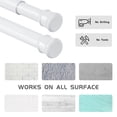 thumbnail image 3 of Barra de cortina de ducha Ginbel Direct, 70-120 cm Spring Tension, color blanco, 3 of 9