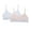 White/Light Buff, variant on Women's Hanes DHO101 Triangle Bralette - 2 pack (White/Light Buff XL)