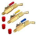 thumbnail image 2 of TAPDRA Valve à Bille de Réfrigérant CVC 1/4 SAE, Lot de 3, 45 Degrés pour R410A R134A R12 R22, Tuyaux de Chargement 800 PSI, 2 of 2