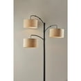 thumbnail image 3 of Adesso Cabo Arc Lamp, Dark Bronze, Light Brown Textured Fabric Shade, 3 of 7