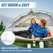 COWIN Sleeping Bags for Adults Backpacking Lightweight Waterproof 41℉-59℉ for Camping Hiking Outdoor Travel with Compression Bags 3.52lb , Black
