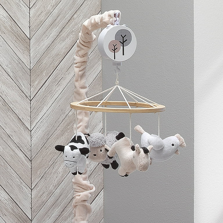 Baby Farm Animals Musical Baby Crib Mobile Soother Toy – Lambs & Ivy