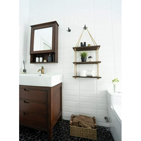 Iguohao Wall Hanging Shelves Wood Window Rope Shelf 3 Tier Rustic Storage Rack Home Decor Plants Photos Decorations Display For Living Room Bathroom Bedroom Kitchen Apartment Office Canada - Home Decor Vanity Shelf Iguohao Wall Hanging Shelves Wood Window Rope Shelf 3 Tier Rustic Storage Rack Home Decor Plants Photos Decorations Display For Living Room Bathroom Bedroom Kitchen Apartment Office Canada - Home Decor Vanity Shelf