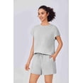 thumbnail image 3 of Pinspark 2 Piece Sets for Women Summer Lounge Set Cap Sleeves Sweatsuit Cropped Wide Leg Pants Soft Lounge Travel Tracksuit, 3 of 6