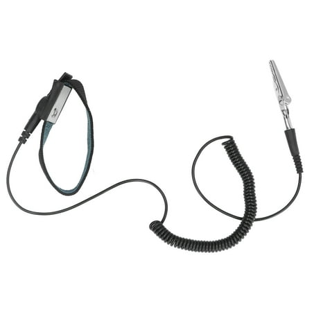 

Static Wrist Strap Spiral Wire 0.1sec Decay ESD Bracelet For Dust Free Workshops Blue Black