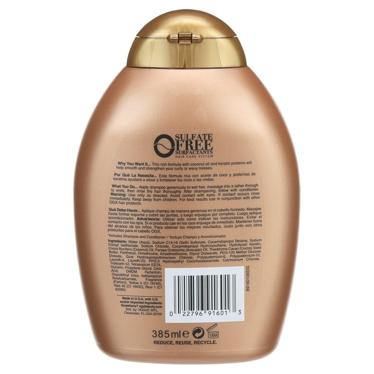 OGX Ever Straightening + Brazilian Keratin Therapy Shampoo, 13 FL - Walmart.com
