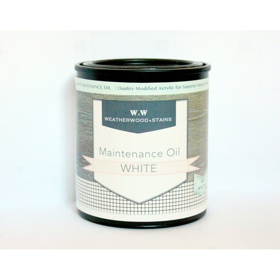 White Maintenance Oil-Based Interior Wood Stain Toner, Low VOC, by Weatherwood -.5 Pint (8 Fl. Oz.)
