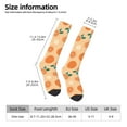 thumbnail image 7 of Knee High Socks for Men and Women, Cute Orange Flower Leaves Althletic Compression Socks, Support Long Tube Socks for Outdoor Sport, Calf Socks, High Stockings for Women Men, 7 of 7