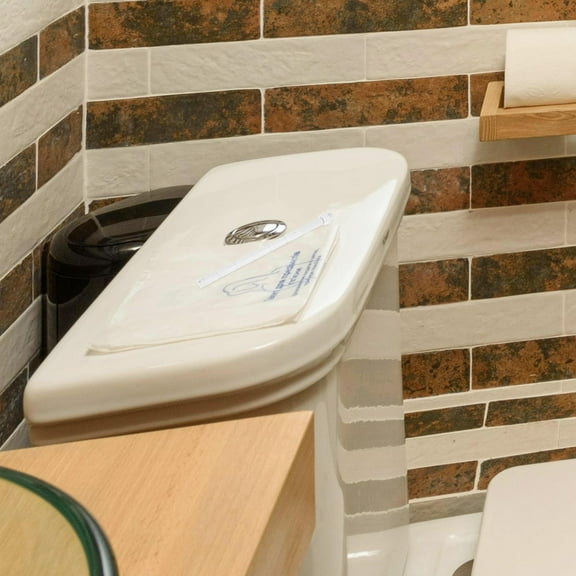 HOOWIFFY Dual Flush Valve Replacement with Toilet Push Button Rod, White Plastic, Bathroom Toilet Repair Parts