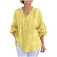 thumbnail image 2 of Women's New Casual Cotton and Linen Long Sleeve V-neck Cardigan, Solid Color, Lightweight, Comfortable, Versatile for Daily Wear, Available in Multiple Colors, Perfect for Spring and Fall, 2 of 5