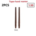 thumbnail image 1 of 2 Pcs 1:50 Conical Degree Manual Pin Taper Shank Hand Reamer 3mm, 1 of 6