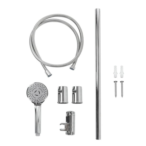Shower Rail Set Handheld Shower Head Adjustable Slide Bar with 150cm/59