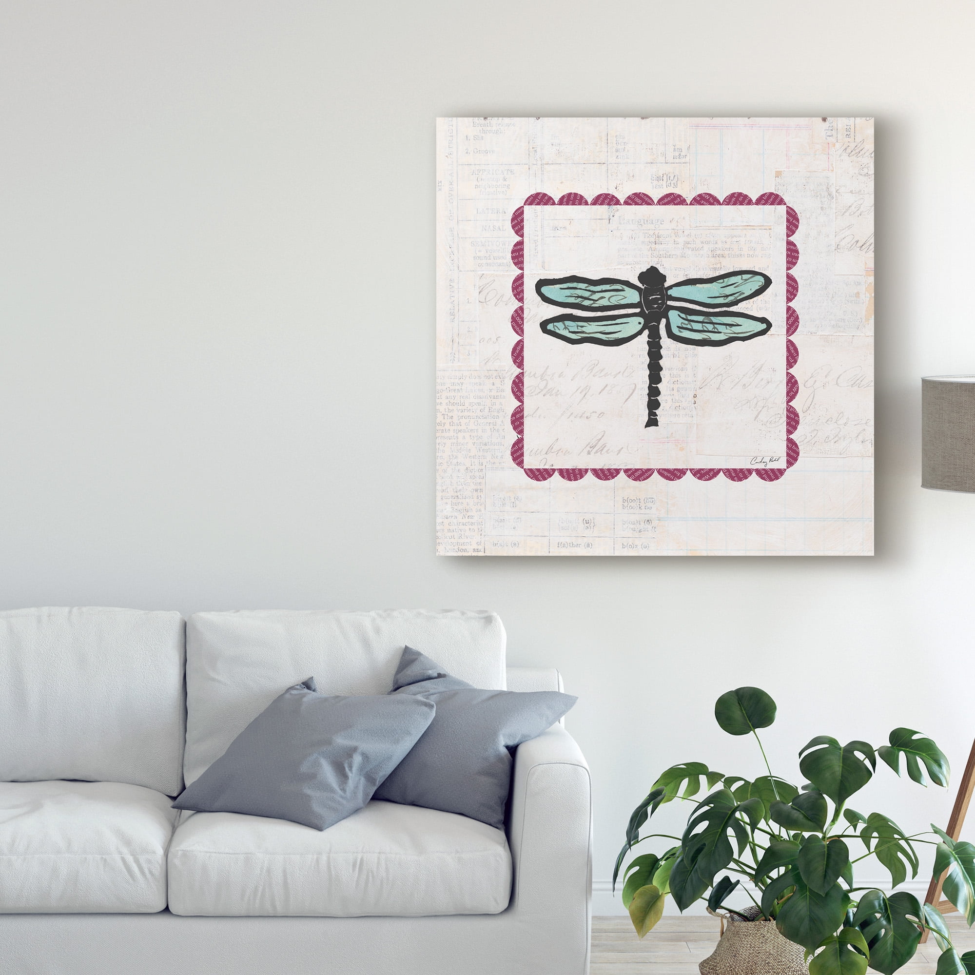 Trademark Fine Art 'Dragonfly Stamp Bright' Canvas Art by Courtney Prahl