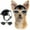 White, variant on UOSIA Dog Helmet and Goggles for Small Dogs Summer Fashion Dog Sunglasses,S,Black