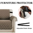 thumbnail image 6 of PrimeBeau Reversible Sofa Slipcover for Dogs, Pets & Kids, Durable with Elastic Bands (75" x 90", Taupe/Beige), 6 of 7