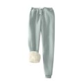 thumbnail image 3 of Womens Sherpa Lined Sweatpants Winter Warm Fleece Joggers Casual Lounge Pants, 3 of 4